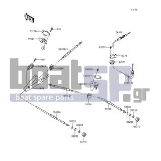 KAWASAKI - ULTRA LX 2013 - Frame - Cables - 14044-3765 - HOLDER-CABLE