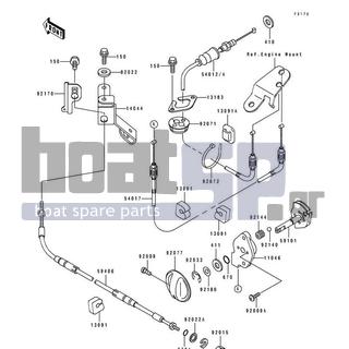 KAWASAKI - 750 SS 1994 - Frame - Cables - 54012-3745 - CABLE-THROTTLE