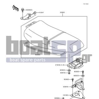 KAWASAKI - 750 SS 1994 - Body Parts - Seat(KAW22252 94) - 27016-3731 - LOCK-ASSY,SEAT