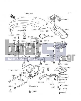 KAWASAKI - 750 SX 1994 - Body Parts - Handle Pole(JS750-A1/A2/A3) - 550S4040 - PIN-COTTER,4X40