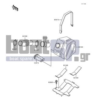 KAWASAKI - SC 1994 - Frame - Intake Silencer - 92190-3788 - TUBE