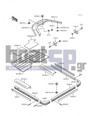 KAWASAKI - SC 1994 - Body Parts - Pads - 221R0625 - SCREW-CSK-CROS,6X25