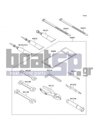 KAWASAKI - STX-15F 2012 -  - Owner's Tools - 92104-1065 - GASKET-LIQUID,TB1215,GRAY