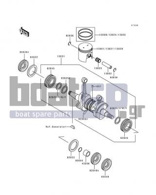 KAWASAKI - 550 SX 1993 - Engine/Transmission - Crankshaft/Piston(s) - 92055-3009 - RING-O,22MM