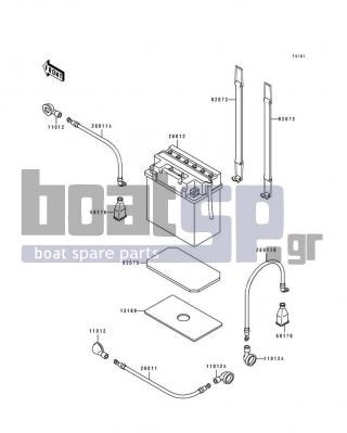 KAWASAKI - 550 SX 1993 - Electrical - Electrical Equipment - 13169-3014 - PLATE,BATTERY