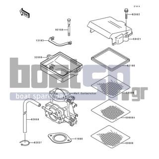 KAWASAKI - 550 SX 1993 - Κινητήρας/Κιβώτιο Ταχυτήτων - Flame Arrester - 92002-3726 - BOLT,6X30