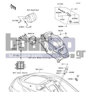 KAWASAKI - ULTRA 300LX 2012 - Electrical - Meters - 92071-3790 - GROMMET,HARNESS