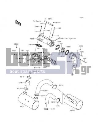 KAWASAKI - JET SKIΒ® ULTRAΒ® 310R 2016 - Exhaust - Muffler(s)