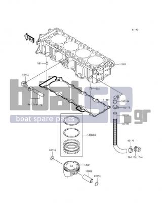 KAWASAKI - ULTRA LX 2012 - Engine/Transmission - Cylinder/Piston(s) - 551R0812 - PIN-DOWEL