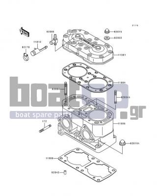 KAWASAKI - SC 1993 - Engine/Transmission - Cylinder Head/Cylinder