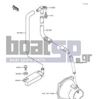 KAWASAKI - SUPER SPORT XI 1993 - Body Parts - Bilge System - 92190-3848 - TUBE,FILTER-BREATHER