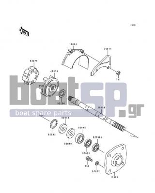 KAWASAKI - SUPER SPORT XI 1993 - Engine/Transmission - Drive Shaft - 92200-3731 - WASHER,20X28X2.0