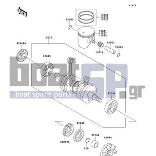 KAWASAKI - 800 SX-R 2011 - Engine/Transmission - Crankshaft/Piston(s)