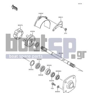 KAWASAKI - TS 1993 - Engine/Transmission - Drive Shaft - 92050-502 - SEAL-OIL,SCY20368