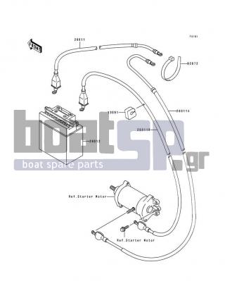 KAWASAKI - TS 1993 - Electrical - Electrical Equipment - 26011-3785 - WIRE-LEAD,BATTERY-RELAY