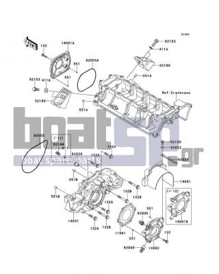 KAWASAKI - STX-15F 2011 - Engine/Transmission - Engine Cover(s) - 92150-3729 - BOLT,6X18