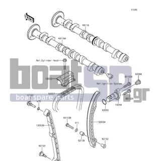 KAWASAKI - JET SKIΒ® ULTRAΒ® 310X 2016 - Engine/Transmission - Camshaft(s)/Tensioner - 92057-3715 - CHAIN,98XRH2020-138L