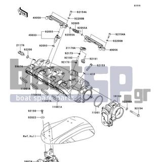 KAWASAKI - ULTRA 300LX 2011 - Engine/Transmission - Throttle - 92173-3702 - CLAMP