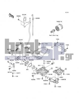 KAWASAKI - ULTRA LX 2011 - Engine/Transmission - Oil Pump - 92151-3788 - BOLT,6X14