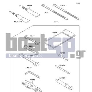 KAWASAKI - ULTRA LX 2011 -  - Owner's Tools - 92110-1152 - TOOL-WRENCH,OPEN END,10X12