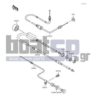 KAWASAKI - 550 SX 1991 - Frame - Cables