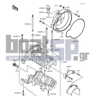 KAWASAKI - 550 SX 1991 - Engine/Transmission - Crankcase