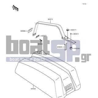 KAWASAKI - 550 SX 1991 - Engine/Transmission - Engine Hood