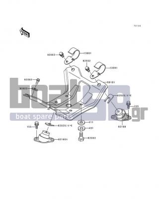 KAWASAKI - 550 SX 1991 - Engine/Transmission - Engine Mount