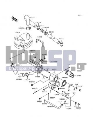 KAWASAKI - 550 SX 1991 - Exhaust - Muffler(s)