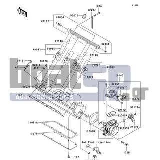 KAWASAKI - ULTRA LX 2011 - Κινητήρας/Κιβώτιο Ταχυτήτων - Throttle - 11061-3716 - GASKET,MANIFOLD