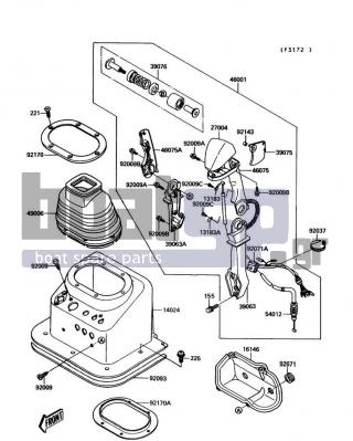 KAWASAKI - JET MATE 1991 - Body Parts - Handlebar