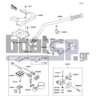 KAWASAKI - 800 SX-R 2010 - Body Parts - Handlebar - 92200-3738 - WASHER