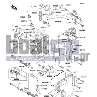 KAWASAKI - 800 SX-R 2010 - Frame - Ignition System - 16115-1009 - CAP-OIL FILLER