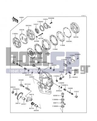 KAWASAKI - JS440 1991 - Engine/Transmission - Carburetor