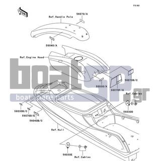 KAWASAKI - 800 SX-R 2010 - Frame - Labels