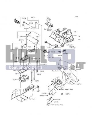 KAWASAKI - JET SKIΒ® ULTRAΒ® 310X 2016 - Electrical - Electrical Equipment - 11012-3004 - CAP