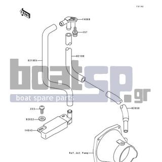 KAWASAKI - TS 1991 - Body Parts - Bilge System - 92190-3772 - TUBE,BREATHER-BULKHEAD