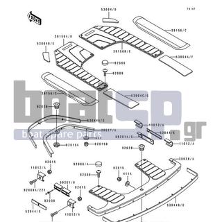 KAWASAKI - TS 1991 - Body Parts - Pads - 39028-3711 - BUMPER-REAR