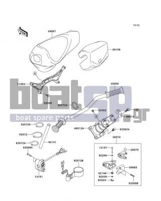 KAWASAKI - STX 2010 - Body Parts - Handlebar - 39075-3714 - LEVER-THROTTLE