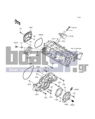 KAWASAKI - JET SKIΒ® ULTRAΒ® 310X 2016 - Engine/Transmission - Engine Cover(s) - 551R0612 - PIN-DOWEL