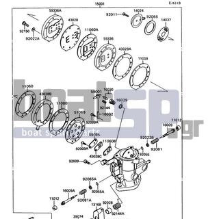 KAWASAKI - 300 SX 1990 - Engine/Transmission - Carburetor(JS300-A3/A4/A5) - 92065-526 - GASKET