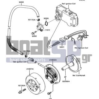 KAWASAKI - 300 SX 1990 - Electrical - Generator(JS300-A2/A3/A4/A5)