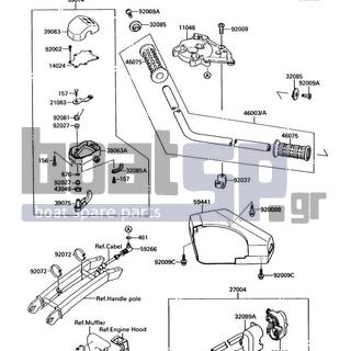 KAWASAKI - 300 SX 1990 - Body Parts - Handlebar(JS300-A2/A3/A4) - 92009-3720 - SCREW,6X25