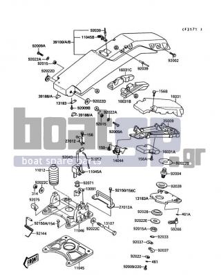 KAWASAKI - 650 SX 1990 - Body Parts - Handle Pole