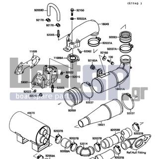 KAWASAKI - 650 SX 1990 - Exhaust - Muffler(s) - 130Z0845 - BOLT-FLANGED