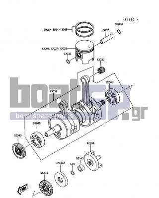 KAWASAKI - JET MATE 1990 - Κινητήρας/Κιβώτιο Ταχυτήτων - Crankshaft/Piston(s) - 13002-017 - PIN-PISTON