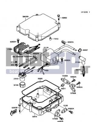 KAWASAKI - JET MATE 1990 - Frame - Ignition System - 410S0600 - WASHER-PLAIN-SMALL,6MM