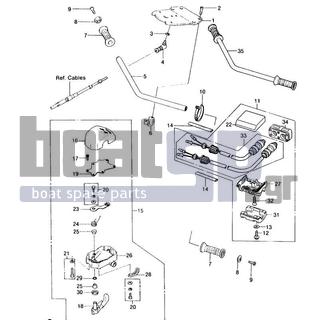 KAWASAKI - JS440 1990 - Body Parts - Handlebar - 43049-3701 - PACKING,THROTTLE LEVER