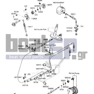 KAWASAKI - TS 1990 - Frame - Cables - 13183-3754 - PLATE