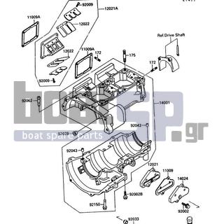 KAWASAKI - TS 1990 - Engine/Transmission - Crankcase - 92144-3701 - SPRING